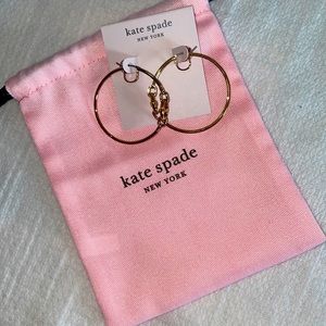Kate Spade New York Gold-Tone Medium Link Hoop Earrings ♠️